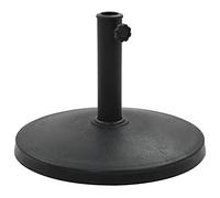 qohoio Parasol Base Round Polyresin 10 kg Black,Ground Spike for Rotary Washing Line Parasol Cloth Airer Stand Base Rust Resistant Heavy Duty