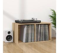 qohoio Vinyl Storage Box Sonoma Oak 71x34x36 cm Engineered Wood,Vinyl Record Storage Box