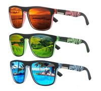 Qoibraze 3Pack Polarized Sunglasses for Men Women Sports Sunglasses with UV Protection Lightweight Sun Glasses for Fishing Driving Running