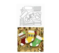 Qoiseys 3 Christmas Stockings Metal Die Cuts for Card Making,Cutting Dies Cut Stencils for DIY Scrapbooking Photo Album Decorative Paper Crafting Embossing Template