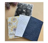 Qoiseys 3D Sunflower Plastic Embossing Folders for Card Making,Embossing Template Paper Card Embossing Stencil for DIY Scrapbooking Photo Album Card Paper Craft Decoration