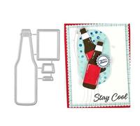 Qoiseys Beer Bottle Metal Die Cuts for Card Making,Cutting Dies Cut Stencils for DIY Scrapbooking Photo Album Decorative Paper Crafting Embossing