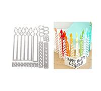 Qoiseys Birthday Candle Metal Die Cuts for Card Making,Cutting Dies Cut Stencils for DIY Scrapbooking Photo Album Decorative Paper Crafting Embossing Template