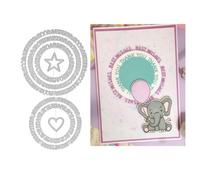 Qoiseys Circular Happy Birthday Metal Die Cuts for Card Making,Cutting Dies Cut Stencils for DIY Scrapbooking Photo Album Decorative Paper Crafting Embossing