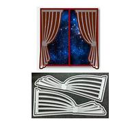Qoiseys Curtain Metal Die Cuts for Card Making,Cutting Dies Cut Stencils for DIY Scrapbooking Photo Album (03)
