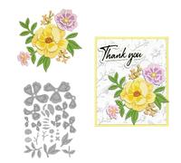 Qoiseys Flowers Metal Die Cuts for Card Making,Cutting Dies Cut Stencils for DIY Scrapbooking Photo Album Decorative Paper Crafting Embossing