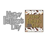 Qoiseys Happy Father's Day Metal Die Cuts for Card Making,Cutting Dies Cut Stencils for DIY Scrapbooking Photo Album Decorative Paper Crafting Embossing
