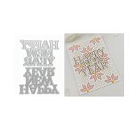 Qoiseys Happy New Year Metal Die Cuts for Card Making,Cutting Dies Cut Stencils for DIY Scrapbooking Photo Album Decorative Paper Crafting Embossing Template
