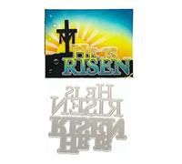 Qoiseys HE is Risen Metal Die Cuts for Card Making,Cutting Dies Cut Stencils for DIY Scrapbooking Photo Album Paper Crafting Embossing Template