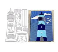 Qoiseys Lighthouse Metal Die Cuts for Card Making,Cutting Dies Cut Stencils for DIY Scrapbooking Photo Album Decorative Paper Crafting Embossing Template