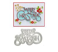 Qoiseys Merry Christmas Metal Die Cuts for Card Making,Cutting Dies Cut Stencils for DIY Scrapbooking Photo Album Decorative Paper Crafting Embossing Template