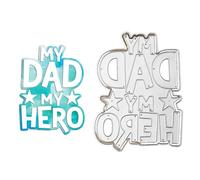 Qoiseys My DAD My Hero Metal Die Cuts for Card Making,Cutting Dies Cut Stencils for DIY Scrapbooking Photo Album Decorative Paper Crafting Embossing