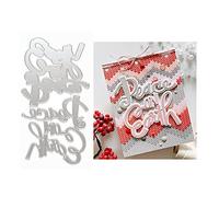 Qoiseys Peace on Earth Metal Die Cuts for Card Making,Cutting Dies Cut Stencils for DIY Scrapbooking Photo Album Paper Crafting Embossing Template