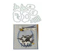 Qoiseys Sheep Metal Die Cuts for Card Making,Cutting Dies Cut Stencils for DIY Scrapbooking Photo Album Paper Crafting Embossing Template