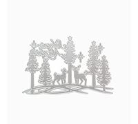 Qoiseys Silent Night Forest Metal Die Cuts for Card Making,Cutting Dies Cut Stencils for DIY Scrapbooking Photo Album Decorative Paper Crafting Embossing Template