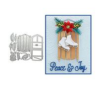 Qoiseys Skating Shoes Cabinet Metal Die Cuts for Card Making,Cutting Dies Cut Stencils for DIY Scrapbooking Photo Album Decorative Paper Crafting Embossing Template