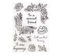 Qoiseys "to a Special Friend" Clear Stamps for Card Making, Rubber Stamps for DIY Scrapbooking Photo Album Embossing Paper Craft Decor
