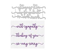 Qoiseys with Sympathy Metal Die Cuts for Card Making,Cutting Dies Cut Stencils for DIY Scrapbooking Photo Album Decorative Paper Crafting Embossing, silver