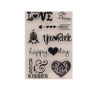 Qoiseys You Rock Clear Stamps for Card Making, Rubber Stamps for DIY Scrapbooking Photo Album Embossing Paper Craft Decor