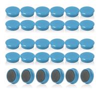 QOJOPU 30PCS Fridge Magnets Strong Magnet, Round Small Magnets for Whiteboard Heavy Duty Mini Magnets for Crafts, Notice Board, Home, Office, Kitchen, Classroom - Soft Navy Blue Cute Decorative Magnet