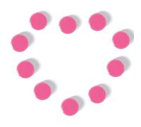 QOJOPU Fridge Magnets, 10PCS Strong Magnet for Notice Board, Mini Round Heavy Duty Magnets for Crafts, Small Magnets for Adults, Berry Pink Whiteboard Magnet, Cute Magnetic Dots for Office, School