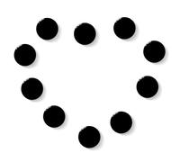 QOJOPU Fridge Magnets, 10PCS Strong Magnet for Whiteboard, Fridge, Crafts & Notice Board, Small Magnets Heavy Duty Decorative Magnet for Adults Office School Classroom - Mini Cute Round Magnets, Black