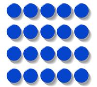 QOJOPU Fridge Magnets - 20PCS Blue Strong Magnet, Round Small Magnets, Heavy Duty Decorative Magnets for Whiteboard, Notice Board, Crafts, Kitchen, Office & School - Mini Cute Magnetic Dots for Adults