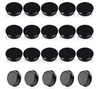 QOJOPU Fridge Magnets - 20PCS Mini Strong Magnet Black Round Small Magnets Heavy Duty, Decorative Whiteboard Magnets for Crafts, Notice Board, Kitchen, Office, School, Locker - Cute Magnet for Adults