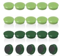 QOJOPU Fridge Magnets 20PCS - Strong Magnet, Green Round Small Magnets for Whiteboards, Heavy Duty Decorative Refrigerator Magnet for Notice Board, Crafts, Kitchen, Office, School - Cute Mini Magnets