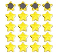 QOJOPU Fridge Magnets - 20PCS Strong Magnet Small Magnets Heavy Duty for Crafts, Cute Decorative Whiteboard Magnets for Adults, Mini Star Magnet for Notice Board, Kitchen, Office & Classroom - Yellow