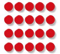 QOJOPU Fridge Magnets, 20PCS Strong Red Round Mini Magnets for Adults - Small Heavy Duty Magnets for Whiteboard, Crafts, Notice Board, Office, Classroom - Cute Decorative Magnetic Dots for Home School