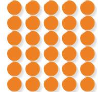 QOJOPU Fridge Magnets, 30PCS Strong Magnet for Whiteboard, Fridge, Crafts & Notice Board, Small Magnets Heavy Duty Decorative Magnet for Adults Office School Classroom, Mini Cute Round Magnets, Orange