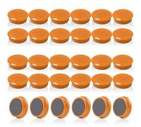 QOJOPU Fridge Magnets, 30PCS Strong Magnet - Orange Round Decorative Mini Magnets Heavy Duty for Crafts, Notice Board - Small Cute Whiteboard Magnets or Adults, Office,School,Classroom - Magnetic Dots
