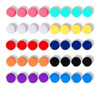 QOJOPU Fridge Magnets - 40PCS 10 Colours Strong Small Magnets, Mini Round Whiteboard Magnets, Decorative Cute Magnet for Adult, Notice Board, Crafts, Classroom,Office,School - Heavy Duty Magnetic Dots