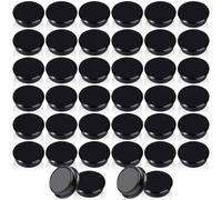 QOJOPU Fridge Magnets - 40PCS Mini Strong Magnet Black Round Small Magnets Heavy Duty, Decorative Whiteboard Magnets for Crafts, Notice Board, Kitchen, Office, School, Locker - Cute Magnet for Adults