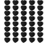 QOJOPU Fridge Magnets - 40PCS Small Strong Magnet Heavy Duty Mini Magnets for Whiteboard, Cute Heart Magnets for Crafts, Notice Board, Decorative Magnet for Kitchen, Office, School, Classroom - Black