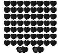 QOJOPU Fridge Magnets - 60PCS Small Strong Magnet Heavy Duty Mini Magnets for Whiteboard, Cute Heart Magnets for Crafts, Notice Board, Decorative Magnet for Kitchen, Office, School, Classroom - Black
