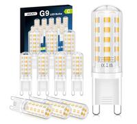 QOJUX 3.2W G9 Led Bulbs, Energy Class C, 34 LEDs 520LM Warm White, Equivalent to 40W-50W Halogen, 2700K AC 220-240V No Flicker Non-Dimmable Energy Saving G9 Light Bulbs for Home Lighting Decor 10 Pack