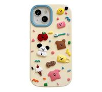 QoKcoahn Case for iPhone 12 Pro Max,Cute 3D Kawaii Phone Cases Funny Cartoon Fragments Cartoon Cover with Keychain Soft Silicone Gel Drop Protection Case Women Girls for iPhone 12 Pro Max