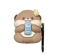 QoKcoahn Cute Cartoon Case for AirPods 4 4rd Generation Case,3D Kawaii Soft Silicone Otter Baby Cover with Keychain Cool Funny Boys Girls Women for AirPods 4