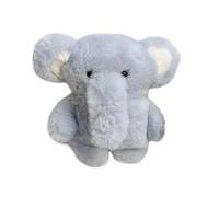 QoKcoahn Cute Cartoon Plush Case for AirPods 4 4rd Generation Case,3D Kawaii Fluffy Blue Elephant Soft Silicone Cover with Keychain Cool Funny Boys Girls Women for AirPods 4