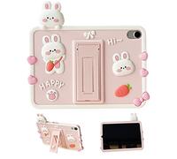 QoKcoahn Cute Case for iPad Pro 2018(12.9 inch),3D Cartoon Bunny Carrot Cover with Adjustable Stand Soft Silicone Protective Case for Child Girls Women