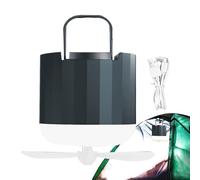 qokeeu Camping Fan Light, Camping Light with Fan, Rechargeable Portable Battery Operated Ceiling Fan with LED Light, Cooling the Lantern with Hook for