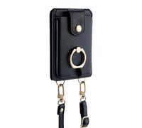 qokeeu Cell Phone Card Holder,Phone Pocket Seelve - Multifunctional Water Resistant 2 Card Slots Cell Holder with Stand and Detachable Lanyard for Cards, Money & ID