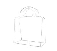 qokeeu Clear Acrylic Gift Bags with - Small Handbag Storage Box, Party Gift Bags, for Wedding, Birthday, Valentine's Day, Easter, Children's Day, Thanksgiving Day, Christmas, Graduation Occasions