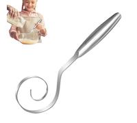qokeeu Danish Dough Whisk - Stainless Steel Bread Cooking Mixer - Dough Egg Hand Blender for Sourdoughs Pastry Pizza Rising Baking Home Bakery Cooking