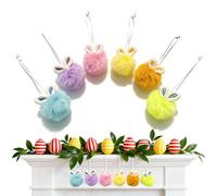 qokeeu Easter Bunny Pendant, Traditional Hanging Decoration for Hanging, Plush Ornament with Rabbit Ears, for the Wall, Living Room, Bedroom, Entrance, Family, Friends, Girls, Women