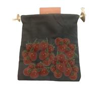 qokeeu Food Bag, Mushroom Food Bag - Foldable Hunting Belt Bag with Drawstring, Bushcraft Mushroom Hunting Bag for Camping, Shells, Treasures, Travel, Hiking, black, see description, See description