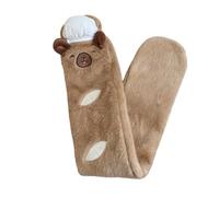 qokeeu Hot Water Bottles - 3000 ml Winter Cold Protection Long Capybara Design - Water Heat Cushion with a Plush Cover, for Muscles, Women, Children, Travel, Bed, Sports Injuries, Menstruation