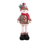 qokeeu Large Christmas Doll Figurine, Adjustable Telescopic Christmas Figures Decorations Standing Dolls Santa Claus Figurine Snowman Elk Doll Ornaments With Telescopic Legs For Kids